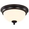 Nuvo Center Lock 11 Inch LED Flush Mount, 19 Watt, 3000K, Mahogany Bronze Finish, Frosted Glass 62/1557 - alternate 2